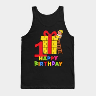 1st First Birthday Party 1 Year Old One Year Tank Top